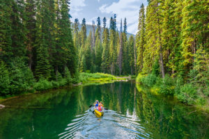 Majestic mountain lake in Canada. Lightning Lake in Manning Park