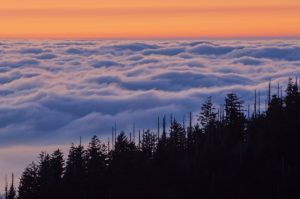 Landscape at twilight from Clingman's Dome of the Great Smoky Mo