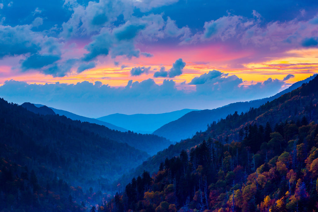 Great Smoky Mountains National Park at Sunset