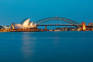 Sydney Skyline opera house and bridge