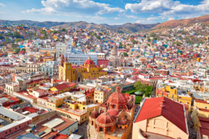 Guanajuato, scenic city lookout and panoramic views from city fu